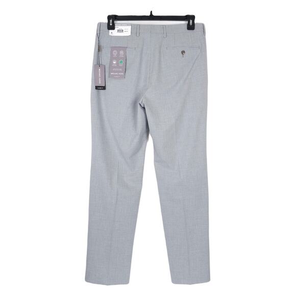 Michael Kors Men's Classic-Fit Stretch Dress Pants Light Grey Solid 38x32 NWT - Picture 3 of 6